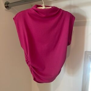 NWT Michael Stars Amara Mock NK PWR Shoulder Too - Size Small